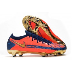 Scarpa Calcio Nike Phantom GT Elite FG Arancio Oro Blu