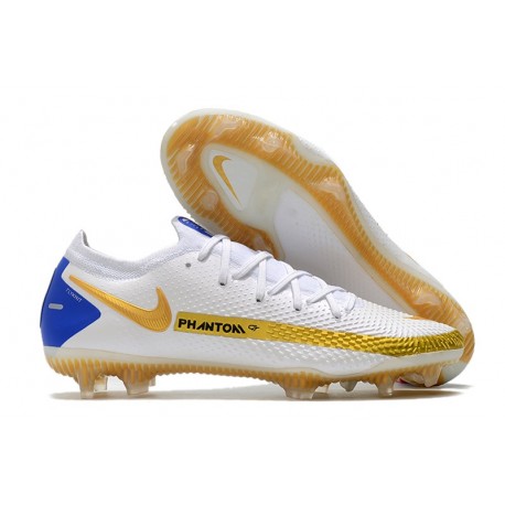 Scarpa Calcio Nike Phantom GT Elite FG Bianco Oro Blu