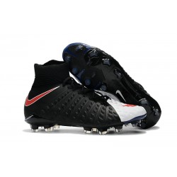 Scarpe Da Calcio Nike Hypervenom Phantom III DF FG Nero Bianco Rosso