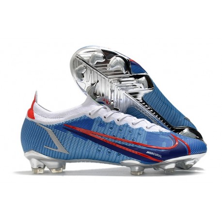 Nike Mercurial Vapor 14 Elite FG Scarpa Blu Rosso Argento