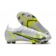 Nike Mercurial Vapor 14 Elite FG Bianco Nero Metallic Argento Volt