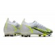 Nike Mercurial Vapor 14 Elite FG Bianco Nero Metallic Argento Volt