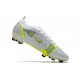 Nike Mercurial Vapor 14 Elite FG Bianco Nero Metallic Argento Volt