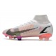 Nike Mercurial Superfly VIII Elite FG Bianco Nero Cremisi Vivace Rosa Blast