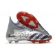 adidas Scarpe Predator Freak+ FG Argento Metallico Nero Core Scarlatto