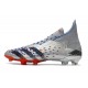 adidas Scarpe Predator Freak+ FG Argento Metallico Nero Core Scarlatto