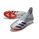 adidas Scarpe Predator Freak+ FG Argento Metallico Nero Core Scarlatto