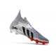 adidas Scarpe Predator Freak+ FG Argento Metallico Nero Core Scarlatto