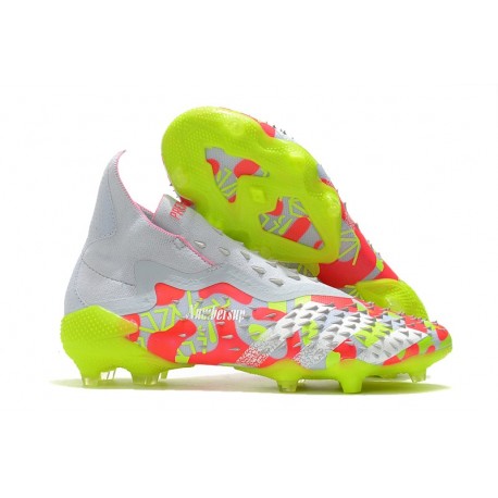 adidas Scarpe Predator Freak+ FG Bianco Volt Rosa