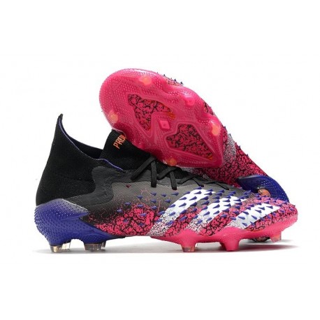 adidas Predator Freak.1 FG Scarpa da Calcio Nero Core Bianco Rosa Shock