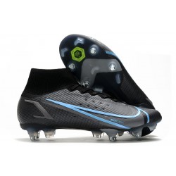 Nike Mercurial Superfly 8 Elite SG-PRO Anti Clog Nero Grigio Ferro