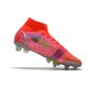 Nike Mercurial Superfly 8 Elite SG-PRO Anti Clog Cremisi Vivace Argento Metallico