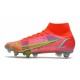 Nike Mercurial Superfly 8 Elite SG-PRO Anti Clog Cremisi Vivace Argento Metallico