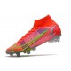 Nike Mercurial Superfly 8 Elite SG-PRO Anti Clog Cremisi Vivace Argento Metallico