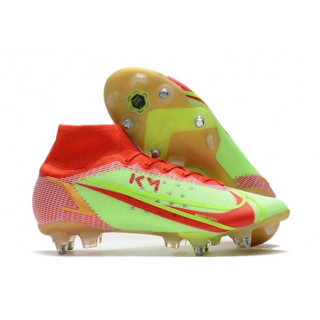 Nike Mercurial Superfly 8 Elite SG-PRO Anti Clog Verde Rosso