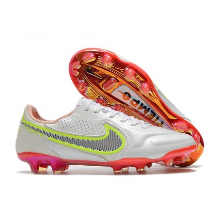 Nuovo Nike Tiempo Legend IX Elite FG Bianco Rosso Rosa