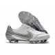 Nuovo Nike Tiempo Legend IX Elite FG Bianco Grigio