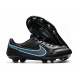 Nuovo Nike Tiempo Legend IX Elite FG Nero Grigio Ferro