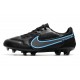 Nuovo Nike Tiempo Legend IX Elite FG Nero Grigio Ferro