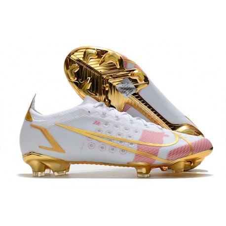 Nike Mercurial Vapor 14 Elite FG Scarpa Vit Röd Guld