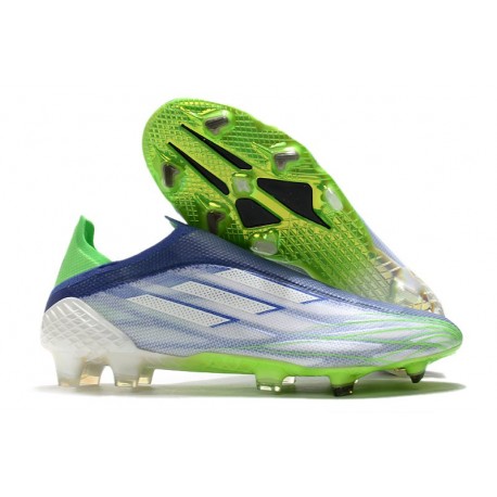 Scarpa Calcio adidas X Speedflow+ FG Bianco Verde Screaming Sonic Ink