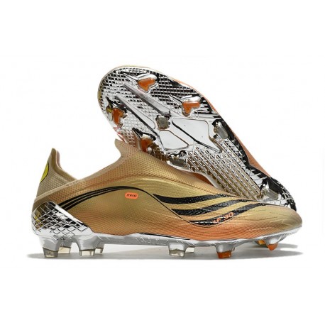 Scarpa Calcio adidas X Speedflow+ FG Tech Metallic Nero Core Intense Arancione