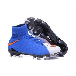 2017 Scarpe calcetto Nike Hypervenom Phantom III DF FG Bianco Blu Rosso