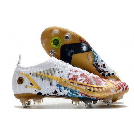 Nike Mercurial Vapor XIV Elite SG Pro Bianco Roso Oro