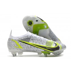 Nike Mercurial Vapor XIV Elite SG Pro Bianco Nero Metallic Argento Volt