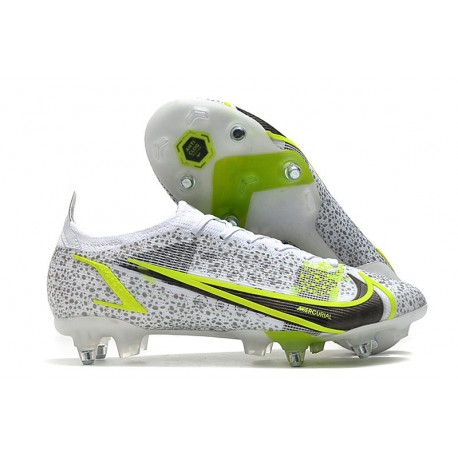 Nike Mercurial Vapor XIV Elite SG Pro Bianco Nero Metallic Argento Volt