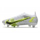 Nike Mercurial Vapor XIV Elite SG Pro Bianco Nero Metallic Argento Volt