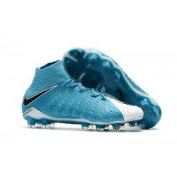 Scarpe Da Calcio Nike Hypervenom Phantom III DF FG Bianco Nero Blu