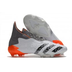 adidas Scarpe Predator Freak+ FG Bianco Ferro Metallizzato Rosso Solare