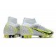 Nike Mercurial Superfly VIII Elite AG Bianco Nero Metallic Argento Volt