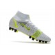 Nike Mercurial Superfly VIII Elite AG Bianco Nero Metallic Argento Volt