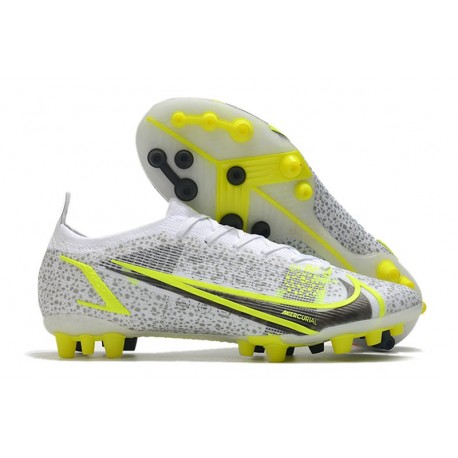 Nike Mercurial Vapor XIV Elite AG Bianco Nero Metallic Argento Volt