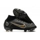 Nike Mercurial Superfly 8 Elite FG Nero Oro Metallico Argento Metallico