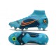 Nike Mercurial Superfly 8 Elite SG-PRO Anti Clog Blu Cloro Arancione Laser Marina