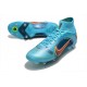 Nike Mercurial Superfly 8 Elite SG-PRO Anti Clog Blu Cloro Arancione Laser Marina