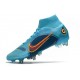 Nike Mercurial Superfly 8 Elite SG-PRO Anti Clog Blu Cloro Arancione Laser Marina