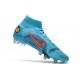 Nike Mercurial Superfly 8 Elite SG-PRO Anti Clog Blu Cloro Arancione Laser Marina