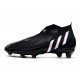 adidas Predator Edge+ FG Scarpini Nero Core Bianco Rosso Vivido