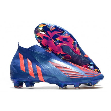 adidas Predator Edge+ FG Scarpini Hi Res Blu Turbo Hi Res Blu