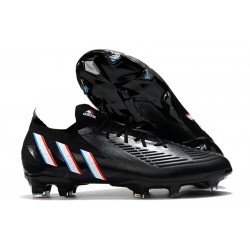 adidas Predator Edge.1 L FG Nero Core Bianco Rosso Vivido