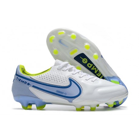 Nuovo Nike Tiempo Legend IX Elite FG Bianco Blu