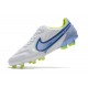 Nuovo Nike Tiempo Legend IX Elite FG Bianco Blu