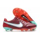 Nuovo Nike Tiempo Legend IX Elite FG Team Rosso Bianco Ibisco Mistico