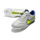 Nuovo Nike Tiempo Legend IX Elite FG Grigio Nebbia Volt Zaffiro