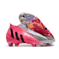 adidas Predator Edge+ FG Scarpini Rosa Solare Nero Bianco