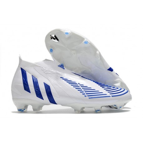 adidas Predator Edge+ FG Scarpini Bianco Hi Res Blu